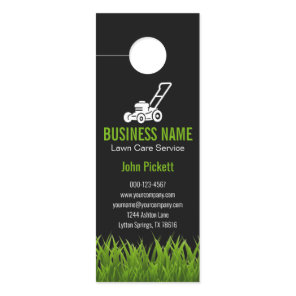 Green Grass Lawn Care Mowing Landscaping Door Hanger