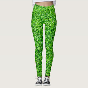 Green grass leggings