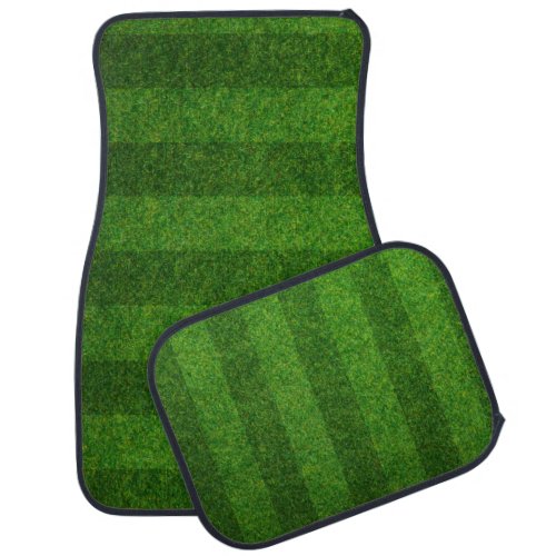 Green grass line texture Car Floor Mats Full Set