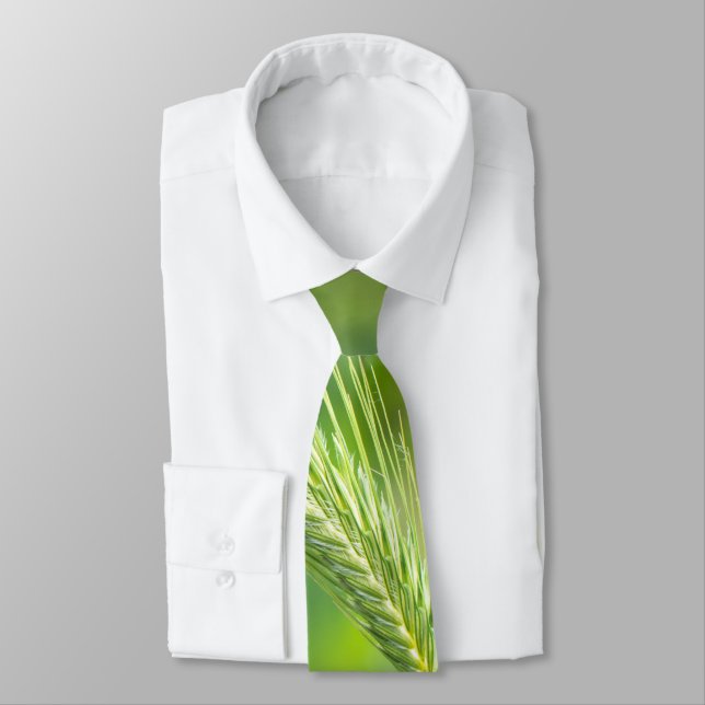 Green grass neck tie (Tied)