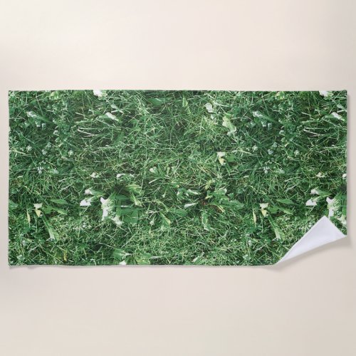 Green Grass Novelty Beach Towel