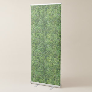 Green grass real photo texture pattern backdrop retractable banner