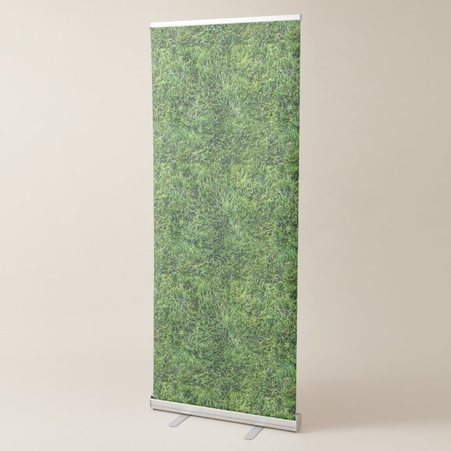 Green grass real photo texture pattern backdrop retractable banner (3/4)