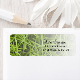 Green Grass Return Address Label