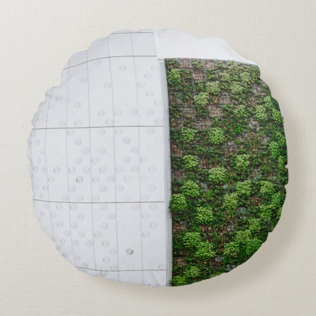 Green grass round pillow (Front)