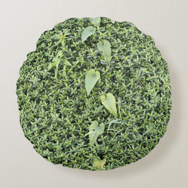 Green Grass Round Pillow - Bring the Outdoors In (Front)