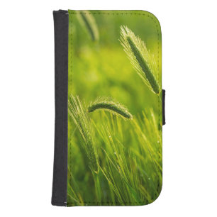 green grass galaxy s4 wallet case