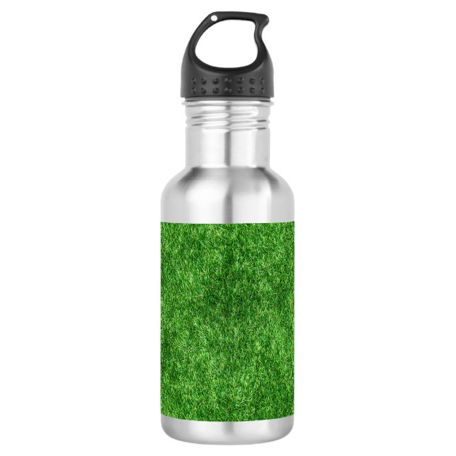 Green Grass Stainless Steel Water Bottle (Front)