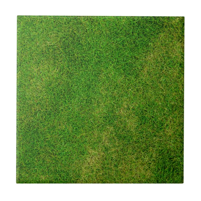Green Grass Texture Ceramic Tile (Front)