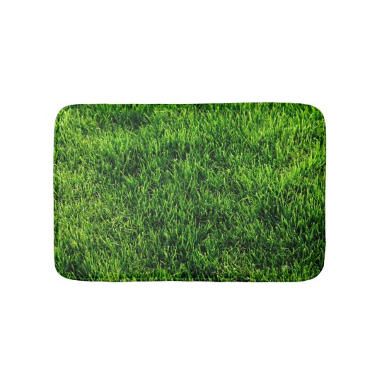 Green grass texture from a soccer field bath mat