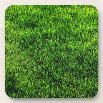 Green Grass Texture From A Soccer Field Beverage Coaster by boutiquey at Zazzle
