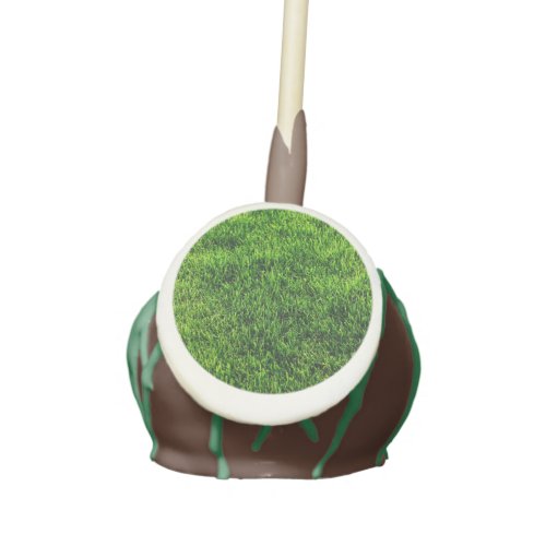 Green grass texture from a soccer field cake pops