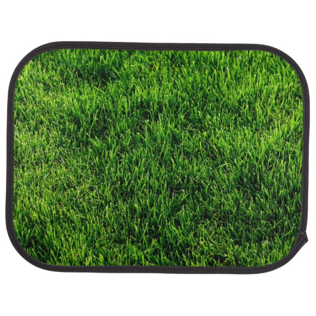 Green grass texture from a soccer field car floor mat (Rear)