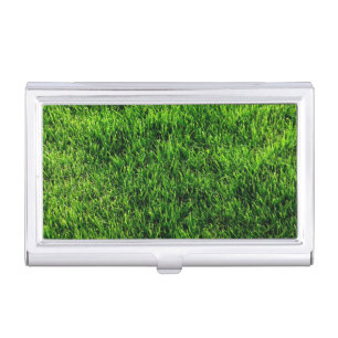 Green grass texture from a soccer field case for business cards