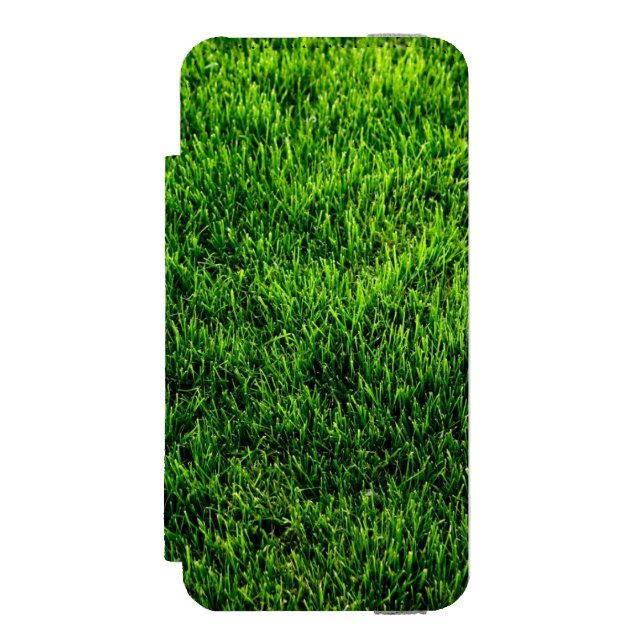 Green grass texture from a soccer field incipio iPhone wallet case (Folio Front)
