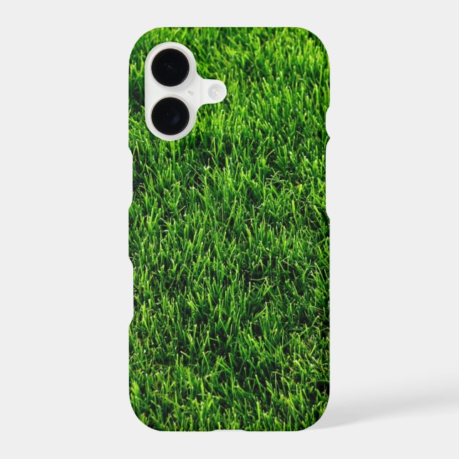 Green grass texture from a soccer field iphone case (Back)