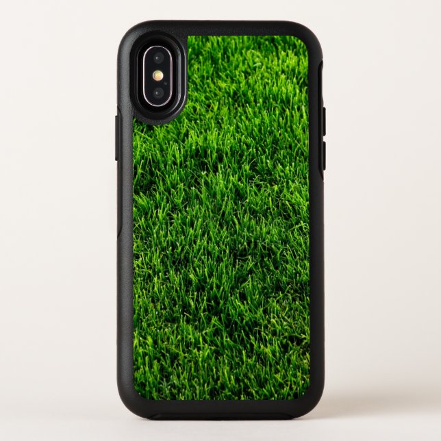 Green grass texture from a soccer field otterbox iPhone case (Back)