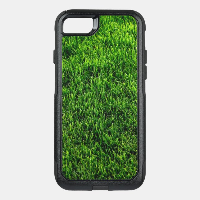Green grass texture from a soccer field otterbox iPhone case (Back)