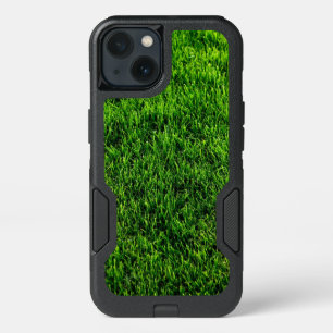 Green grass texture from a soccer field iPhone 13 case
