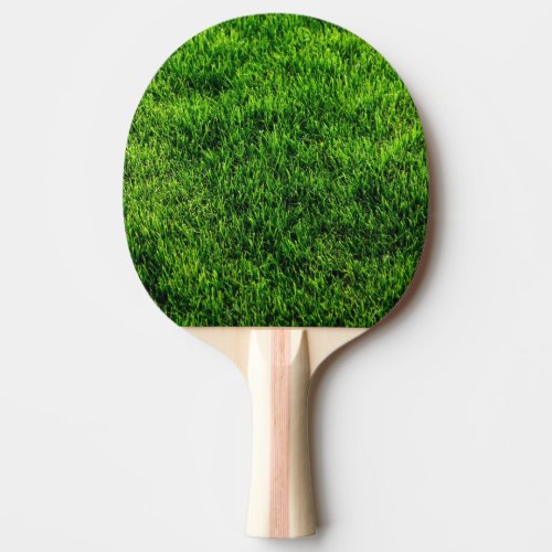 Green grass texture from a soccer field ping pong paddle