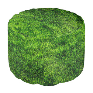 Green grass texture from a soccer field pouf