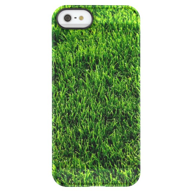 Green grass texture from a soccer field uncommon iPhone case (Back)