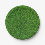 Green Grass Texture Paper Plates