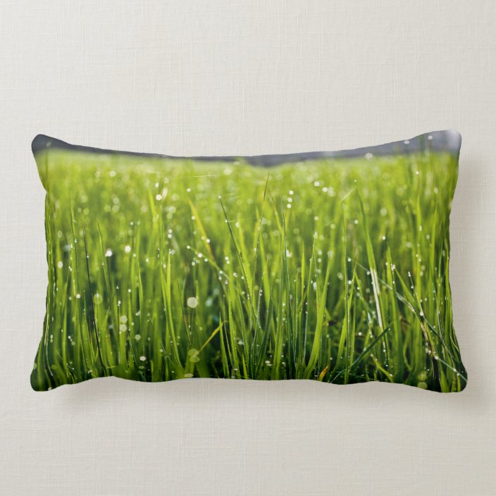 Green Grass Throw Pillow 