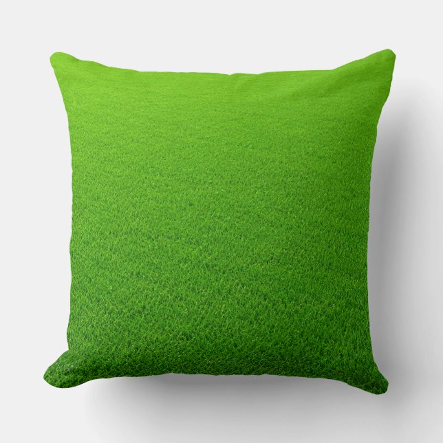 Green Grass Throw Pillow (Front)