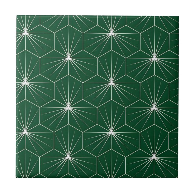 green grass tiles green star pattern (Front)