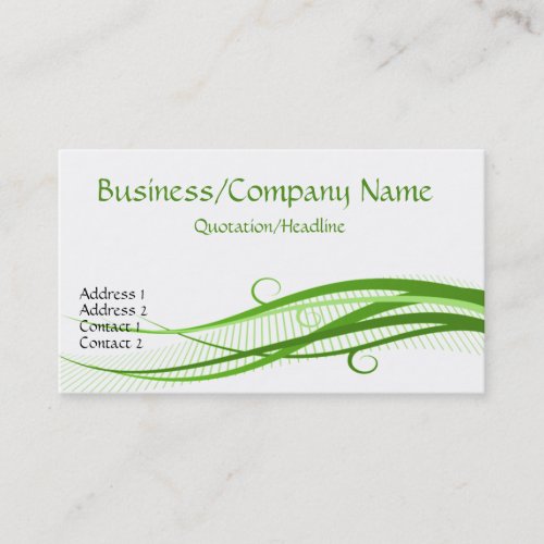 Green Grass Waves Business Cards
