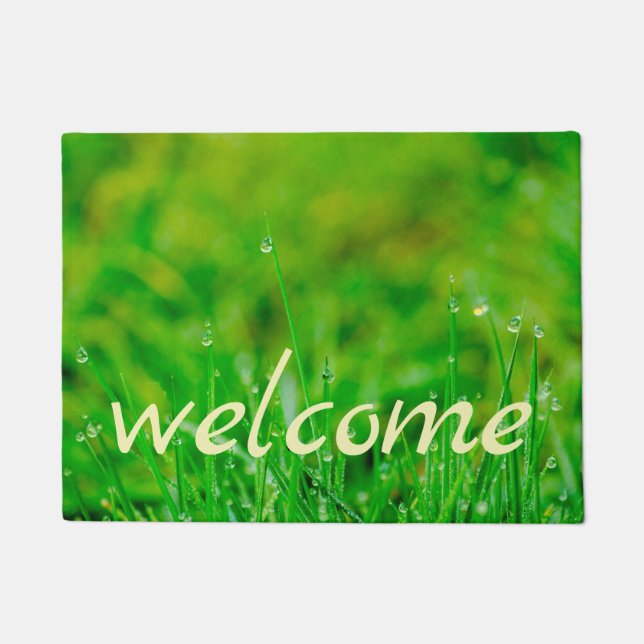 Green Grass Welcome Mat (Front)