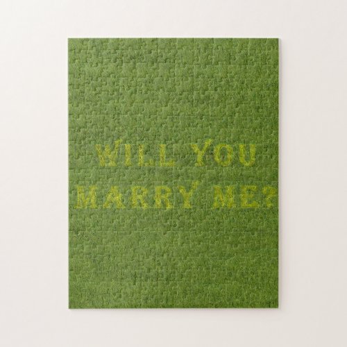 Green Grass Will You Marry Me Proposal Puzzle