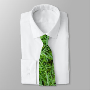 Green Grass with raindrops Neck Tie