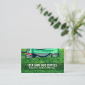 Green Grass Yard Lawn Care Gardening Landscaping Business Card (Standing Front)