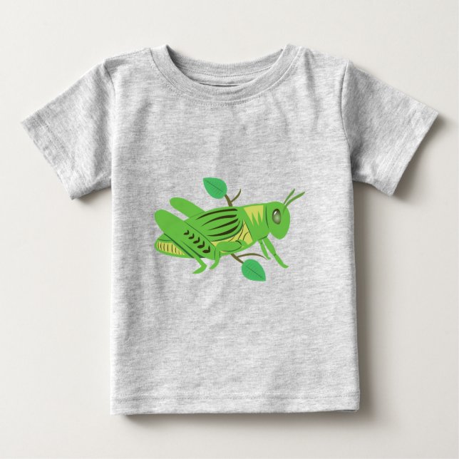 Green Grasshopper Baby T-Shirt (Front)
