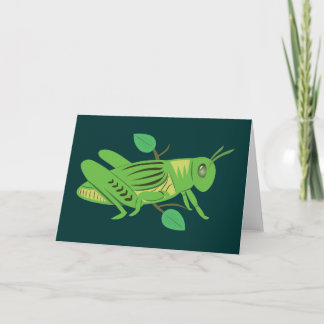 Green Grasshopper Card