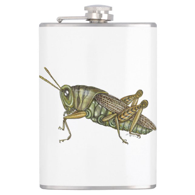 Green Grasshopper Flask (Front)