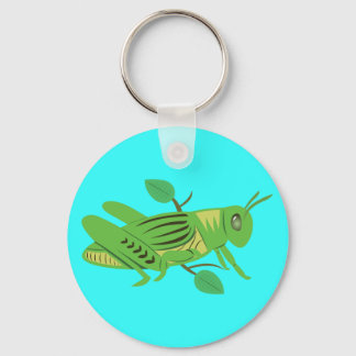 Green Grasshopper Keychain
