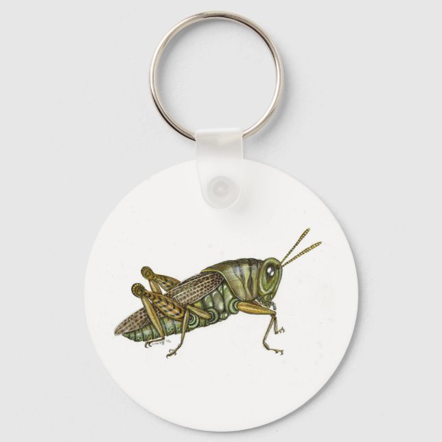Green Grasshopper Keychain (Front)