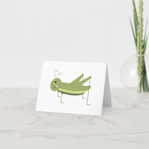 Green Grasshopper Thank You Card