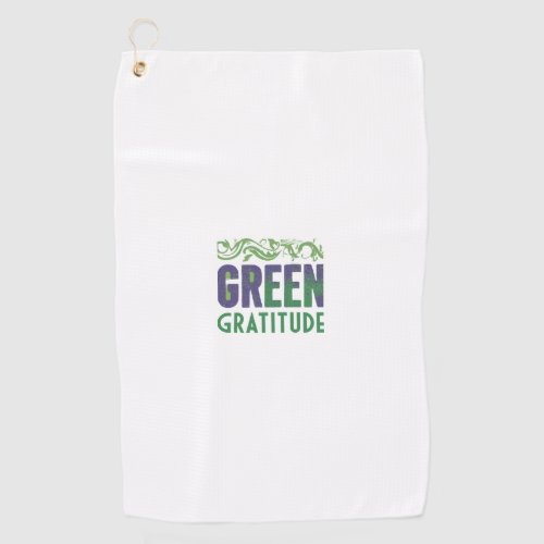 Green Gratitude Golf Towel