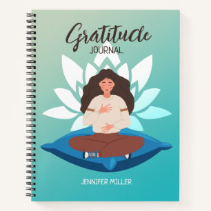 Green Gratitude Journal, Law of Attraction  Notebook