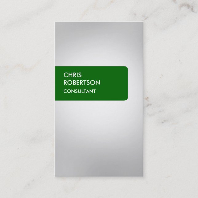Green Gray Attractive Business Card (Front)