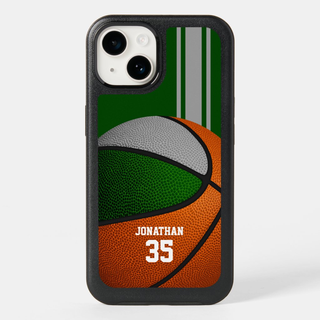 green gray basketball colors varsity boys girls iphone case