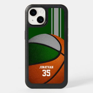 green gray basketball colors varsity boys girls OtterBox iPhone 14 case