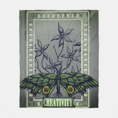 Green  Gray Creativity Blanket