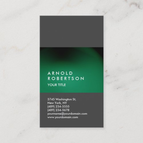Green Gray Customize Professional Business Card