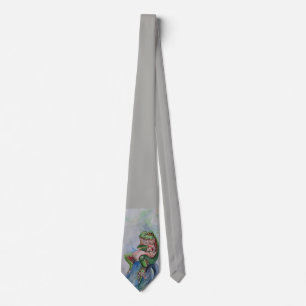 Green Gray Frog Tie