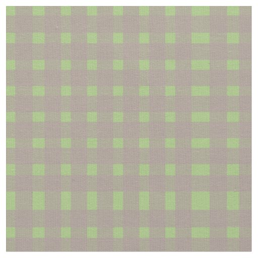 Green Gray Gingham Pattern  Fabric